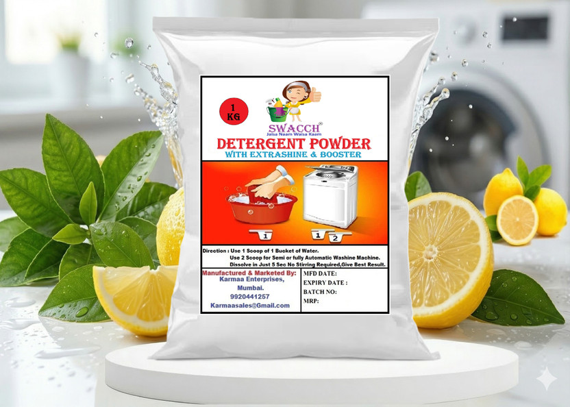 swacch Detergent Powder High Foam , Removes Tough Stains I