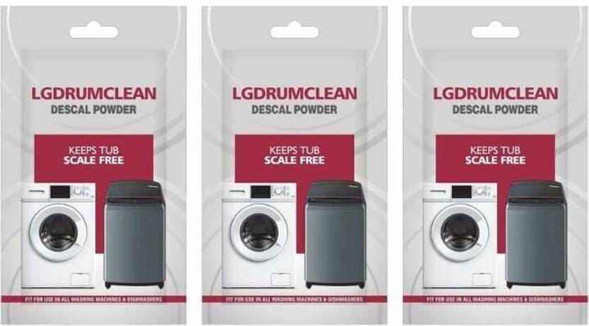 LG DRUM CLEAN Washing Machine Drum Cleaning Descaling Powder Pack Of 3 Descaler (YES)