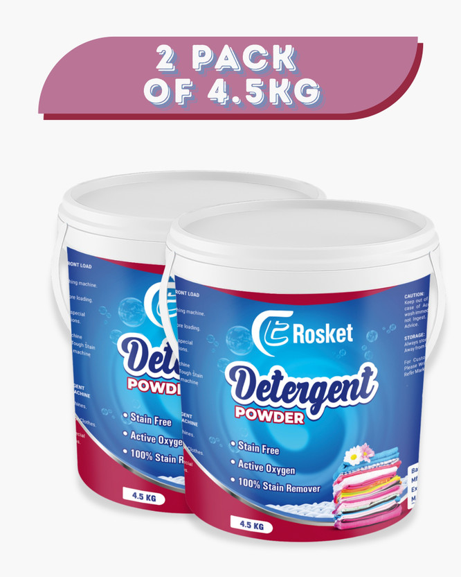 EROSKET Crystal Clean Detergent Powder 9 kg Strong Dirt Removal
