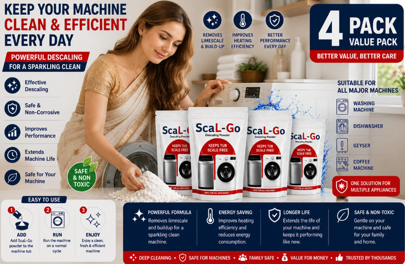 LGG Descaler Complete 4 Pack Detergent Powder (FRESH)