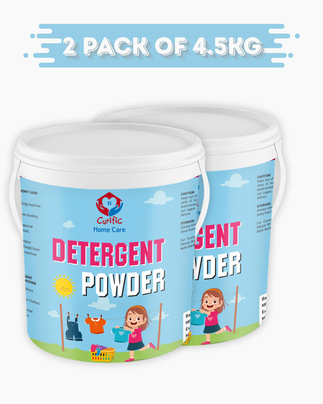 CURIFIC Pure Fresh Detergent Powder 9 kg Long Lastiing Fragrance