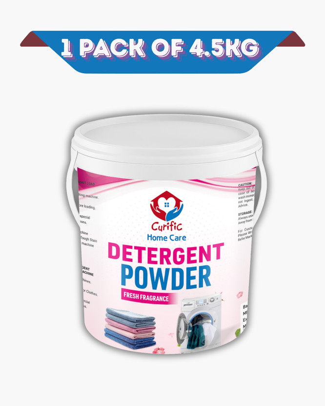 CURIFIC Bright Wash Laundry Powder 4.5 kg Tough Stains Remover
