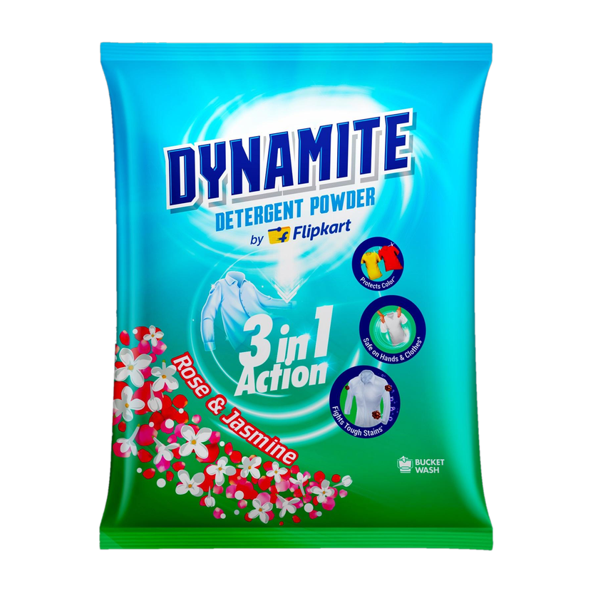 Dynamite by Flipkart 3 in 1 Action Detergent Powder (Rose and