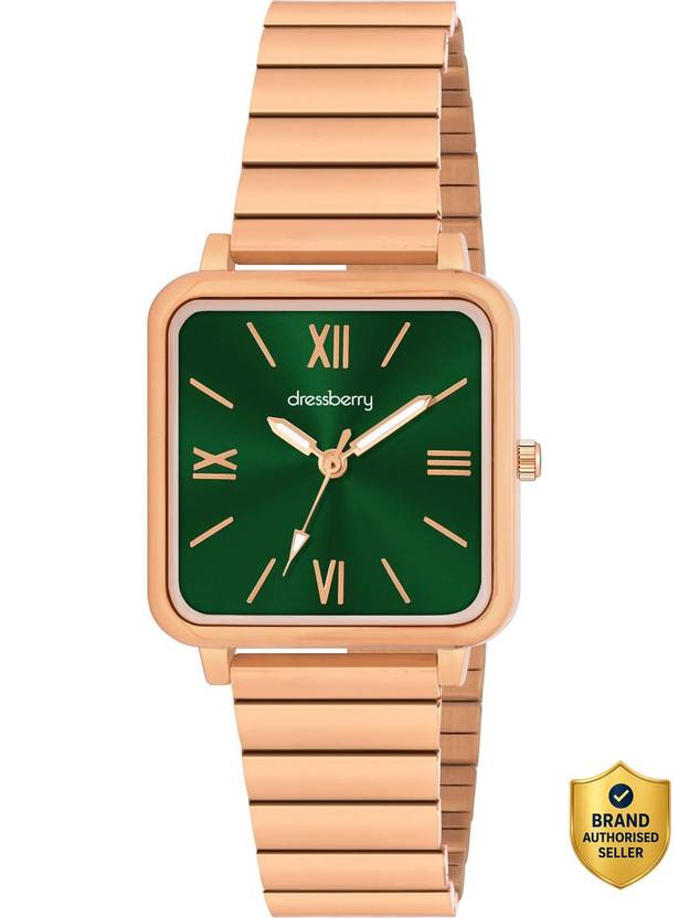 Dressberry Dressberry 505 Green Rose Gold Designer watch Dressberry 505 Green Rose Gold Designer watch Analog Watch  - For Women