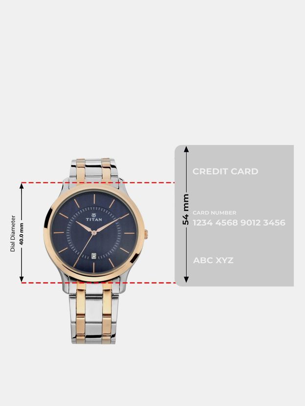 Titan Karishma Blue Dial Silver & Rose Gold Strap - Image 5