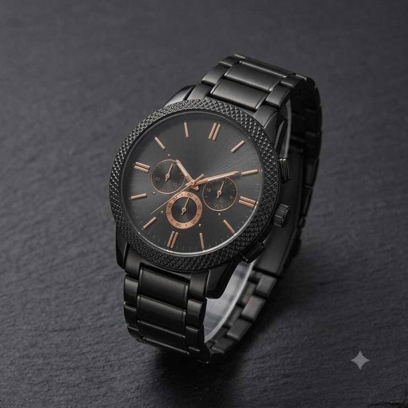 buyhatke PREMIUM SERIES Analog Watch - For Men BLACK CHAIN WATCH 562