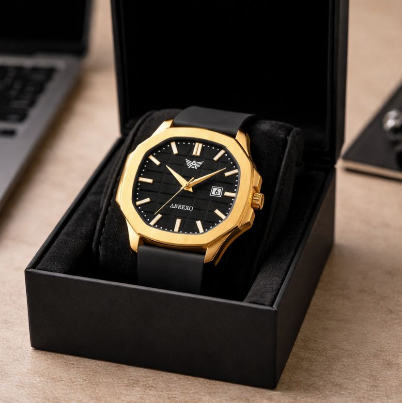 ABREXO GODFATHER Square Chrono Gold Dial - Image 10