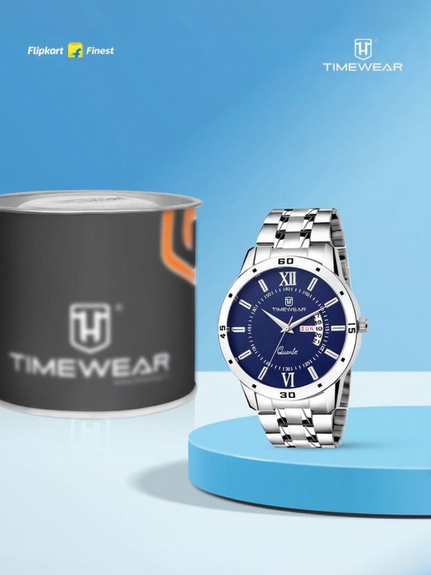 TIMEWEAR Green Roman Dial Stainless Steel Watch - Image 9
