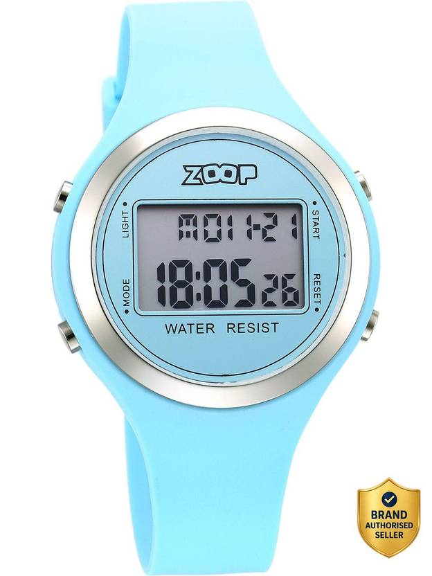 Titan Zoop Digital Dial Blue Silicone Strap Digital Watch  - For Boys & Girls NT26024PP03W