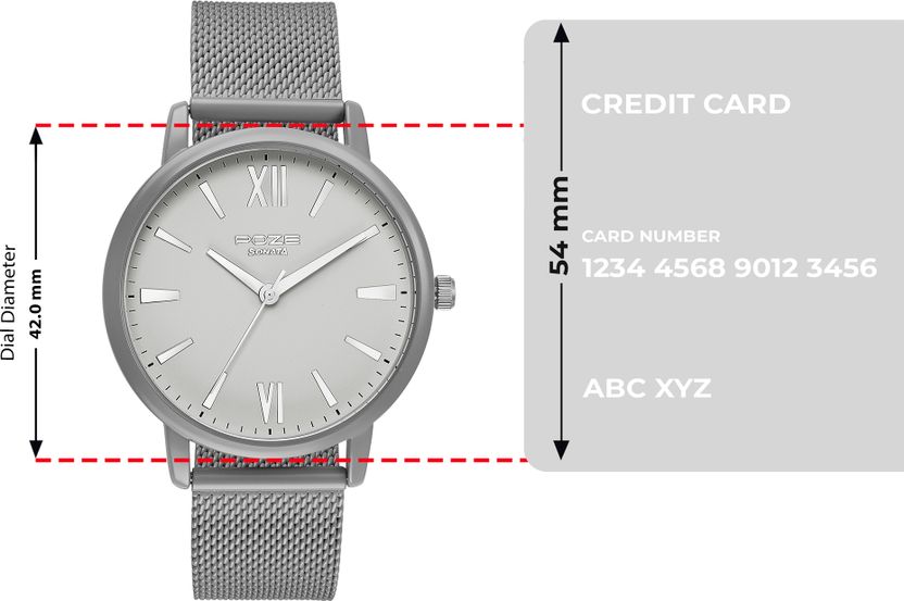 SONATA Poze Grey Strap Black Dial Men's Watch - Image 4