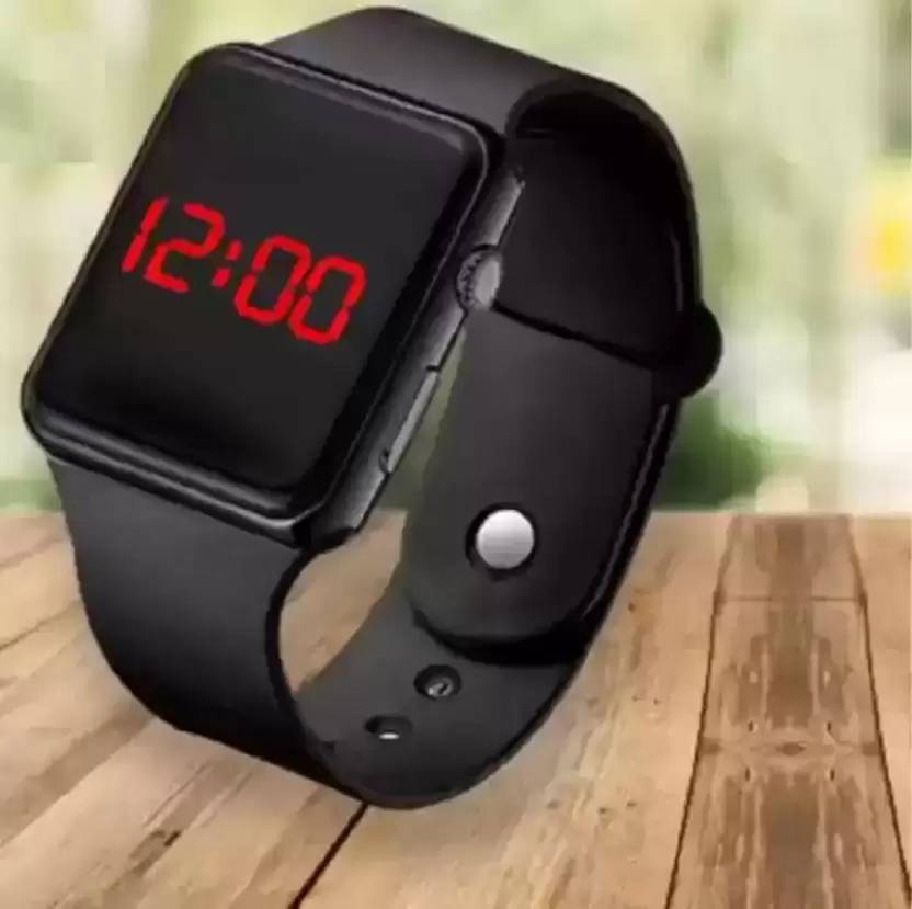 Flipstar Digital Watch  - For Boys & Girls CUTE APPLE SHAPE + LED SILICON STRAP + SQUARE DIAL LIKE SMART