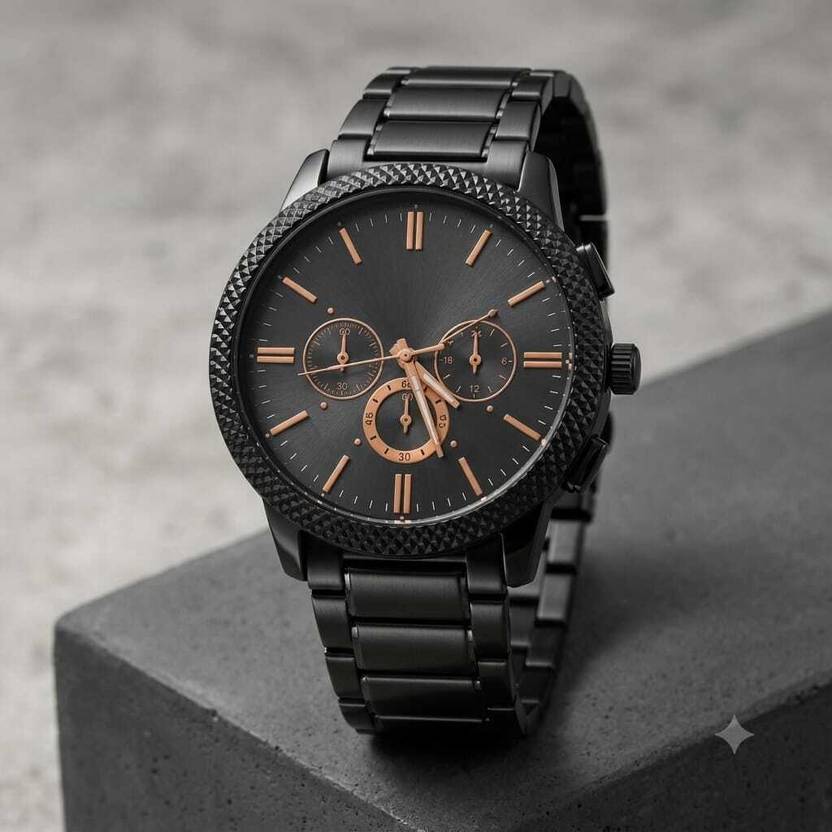 buyhatke PREMIUM SERIES Analog Watch  - For Men BLACK CHAIN WATCH 1789