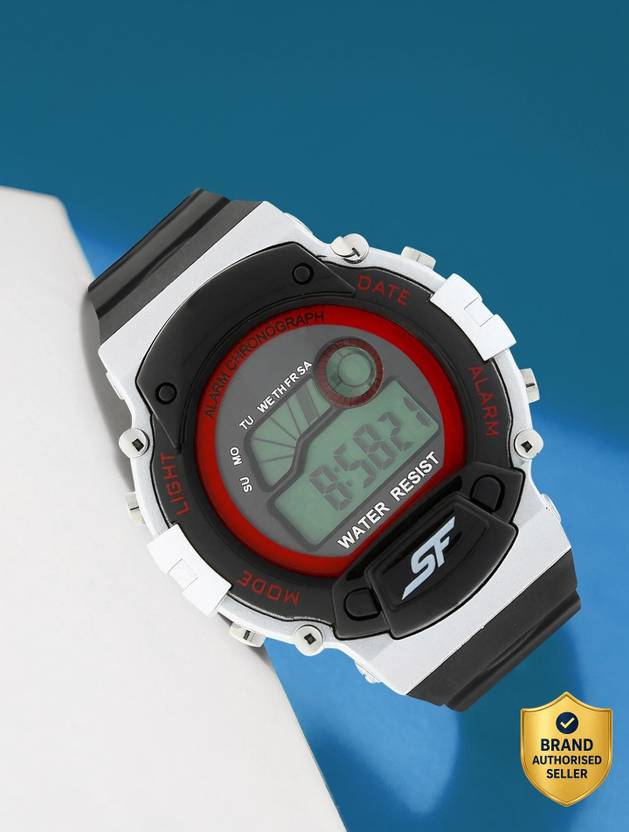 SONATA SF Digital Dial Black Plastic Strap Digital Watch - For Men NT7982PP06,NU7982PP06