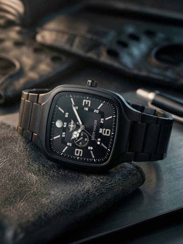 EDDY HAGER EH-290-Black Big Dial Analog Watch - For Men