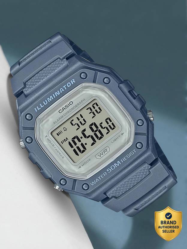 CASIO W-218HC-2AVDF Youth Digital Watch - For Men & Women