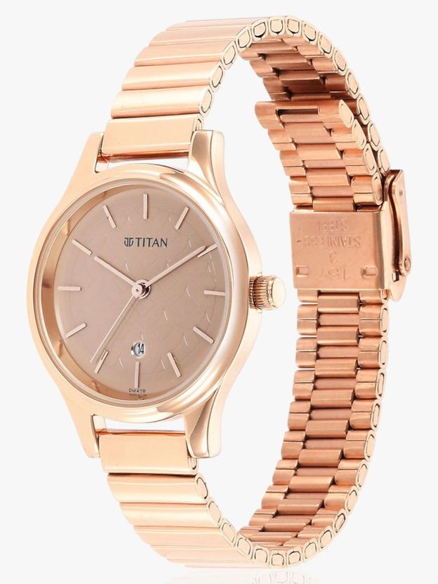 Titan Karishma Beige Dial Rose Gold Watch - Image 7