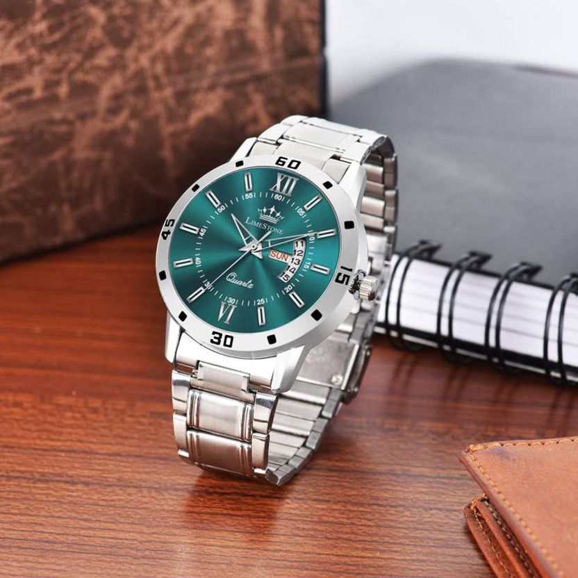 LIMESTONE Olive Green Dial Men's Watch - Image 7