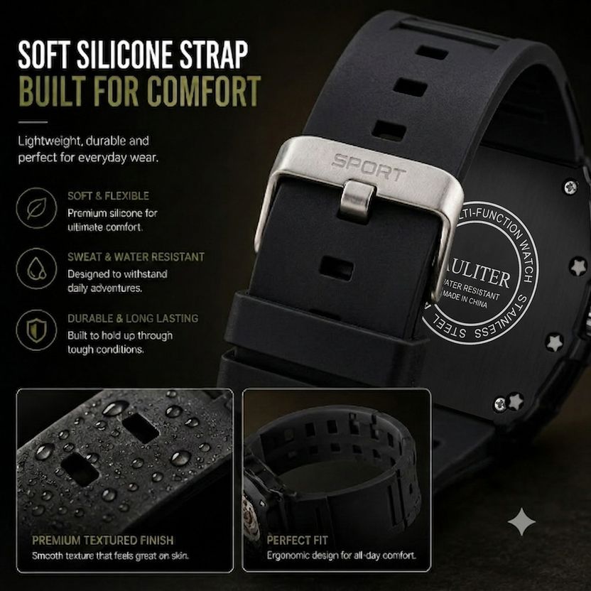 Pickme4u Chrono-Sport Tonneau Analog Watch - Image 3