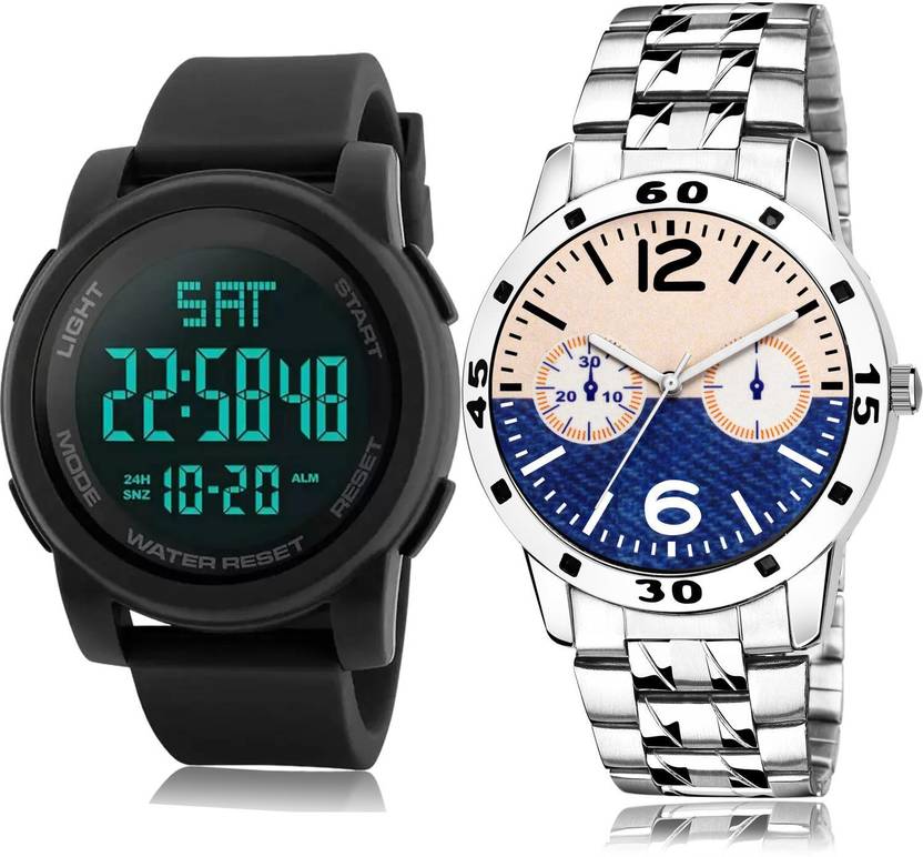 Analog-Digital Watch  - For Men Modish Branded 2 Watch Combo For Boys And Men - DG62-B800