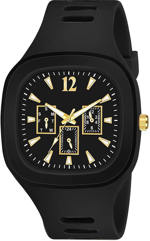 Capitalpoint Square Multi DIAL Analog Silicon Strap Capital Stylish Designer Analog Watch Capitalpoint Silicone PU Strap Watch Analog Watch - For Boys & Girls
