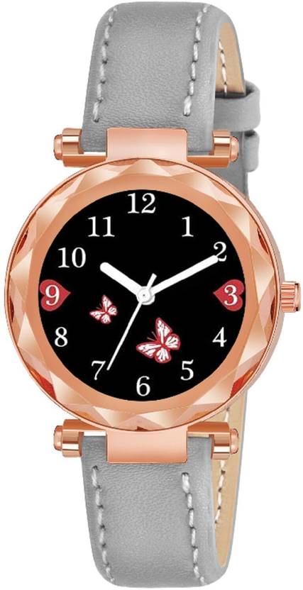 Anaiza LEATHER FUDDI-GREY Analog Watch - For Women