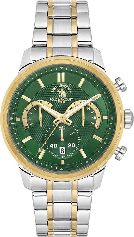 Santa Barbara Polo & Racquet Club Quartz Green Dial Analog Watch  - For Men SB.4.10050-6