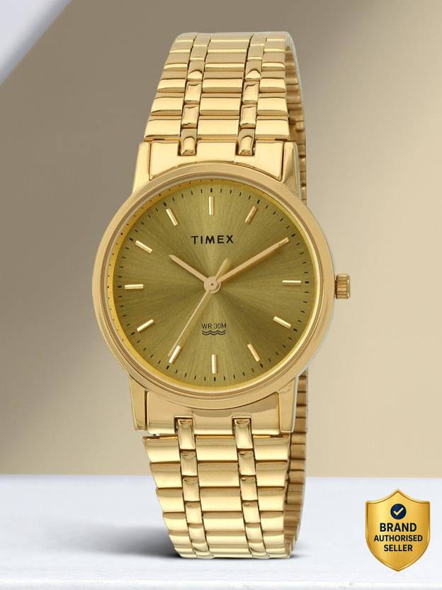 TIMEX Round 32mm Champagne Dial Analog Watch  - For Men A304