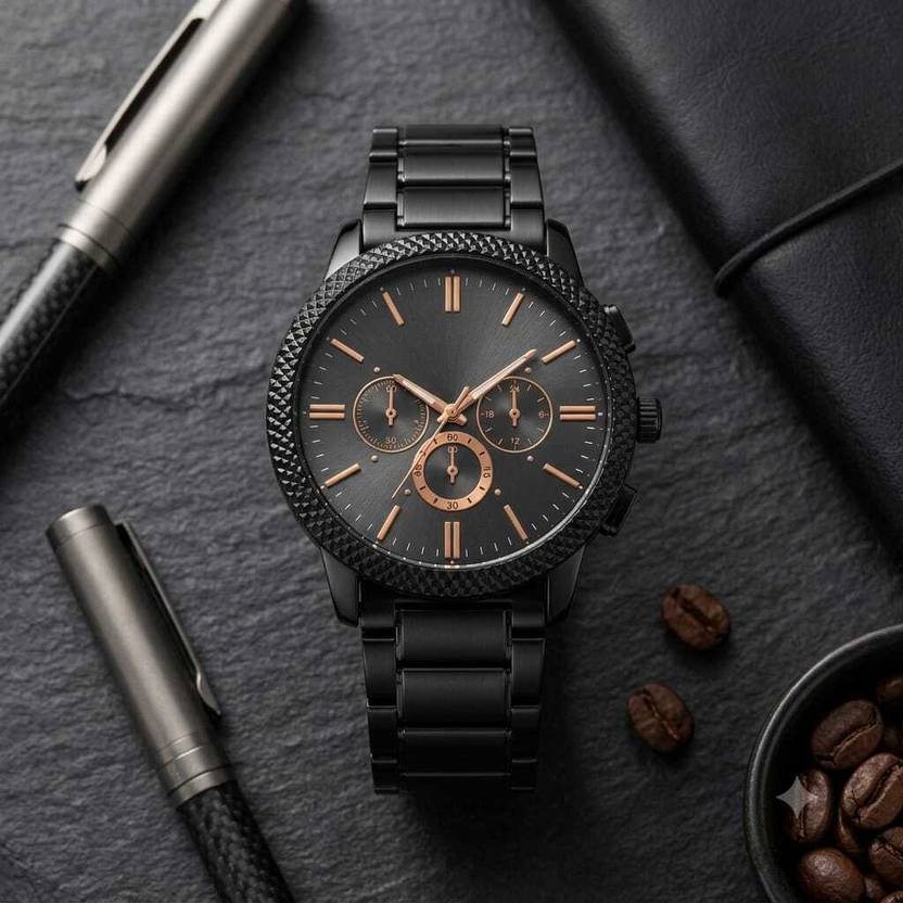 buyhatke PREMIUM SERIES Analog Watch  - For Men BLACK CHAIN WATCH 995