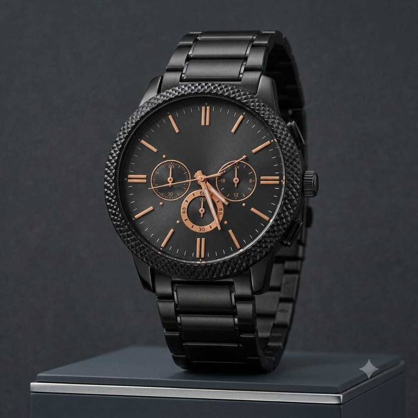 buyhatke PREMIUM SERIES Analog Watch  - For Men BLACK CHAIN WATCH 142