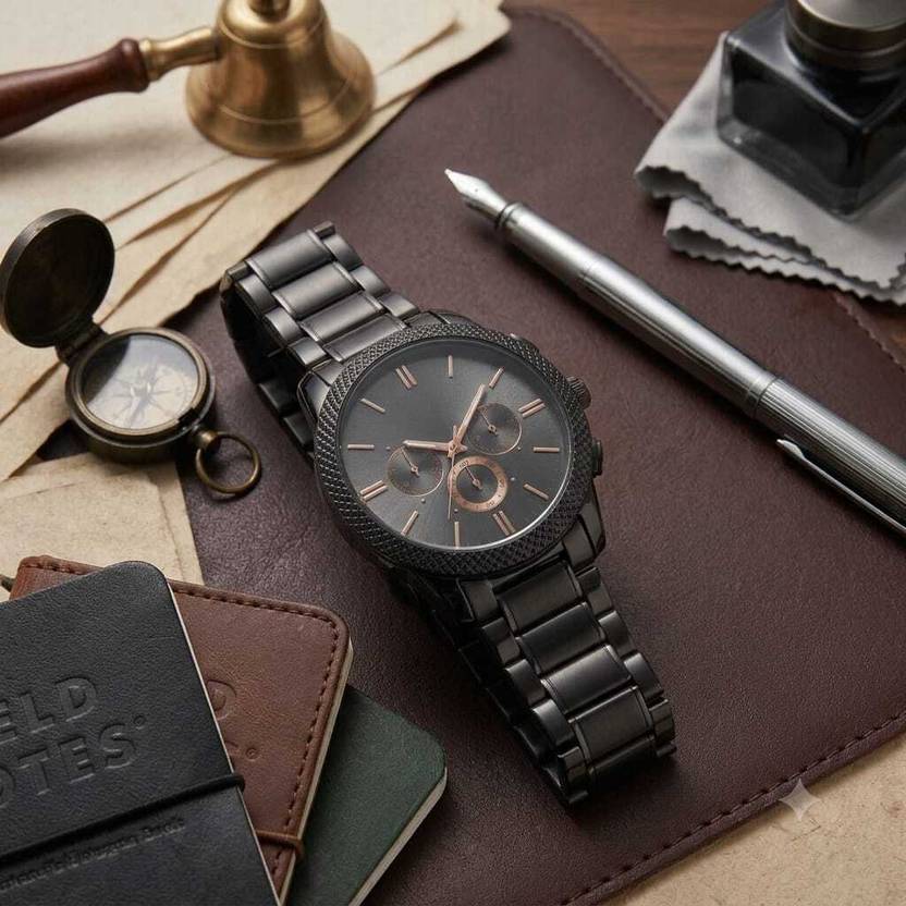buyhatke PREMIUM SERIES Analog Watch  - For Men BLACK CHAIN WATCH 885