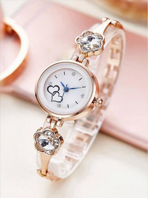 Daniel Jubile watch for gilrs watch Analog Watch - For Girls bracelet Flower Stone Rose Gold