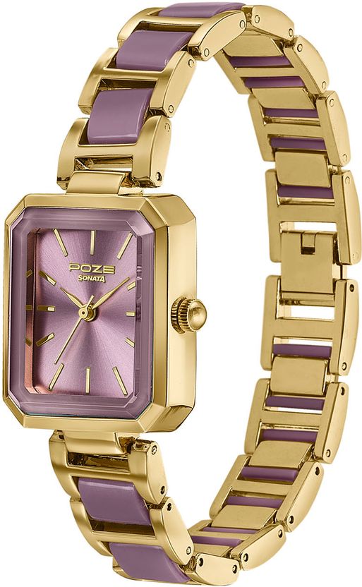 SONATA Poze 9 Quartz Purple Dial Watch - Image 4
