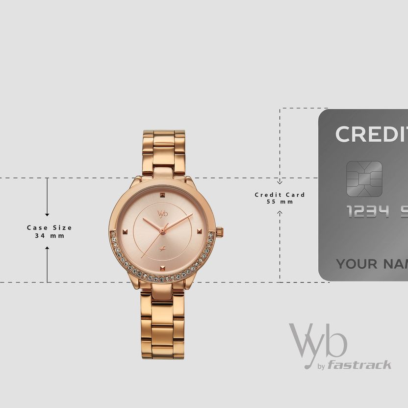 Fastrack Vyb Eclipse Quartz Rose Gold Dial - Image 5