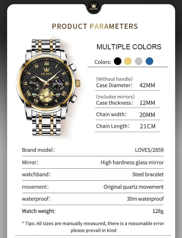OLEVS CIF-S-G2859GJ-JH Men's Watch - Image 10