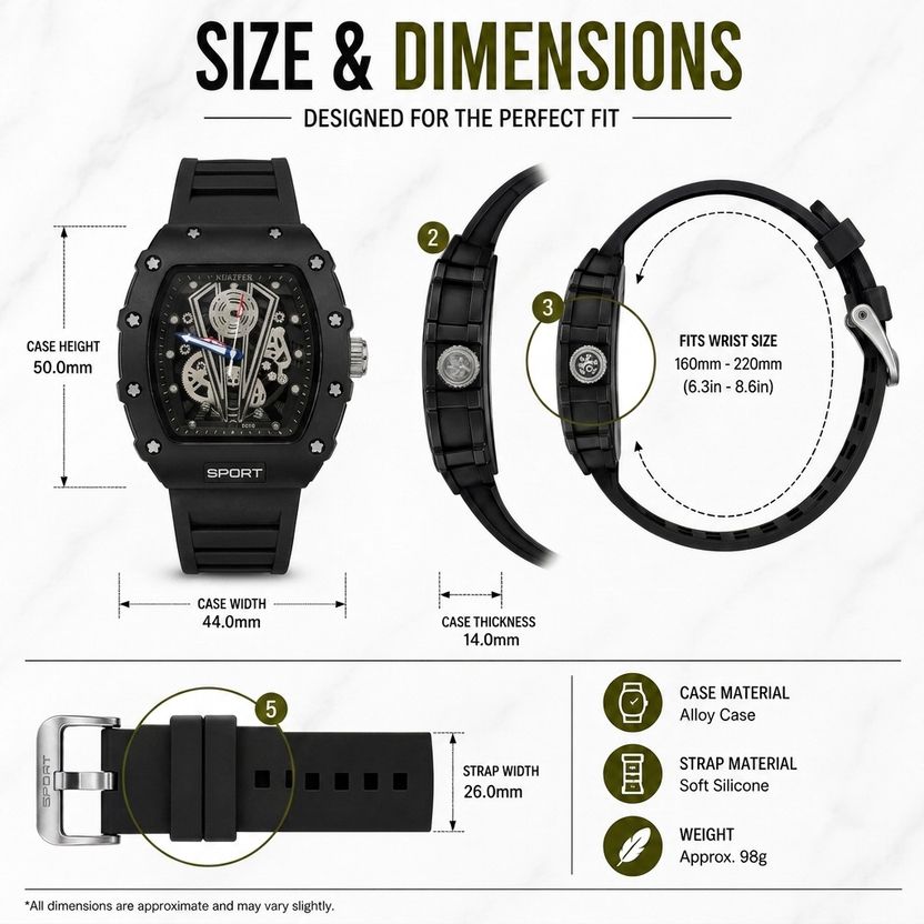 Pickme4u Chrono-Sport Tonneau Analog Watch - Image 6
