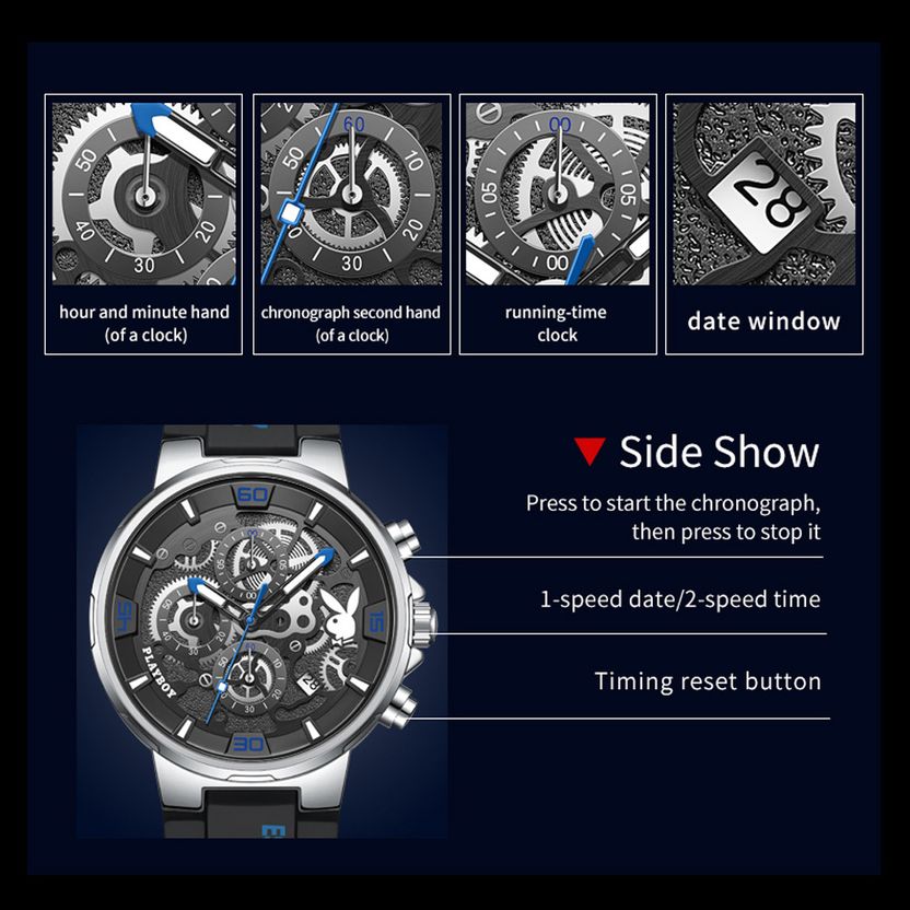 PLAYBOY Men's Analog Watch CIF-P-G3063JH-BHL - Image 5