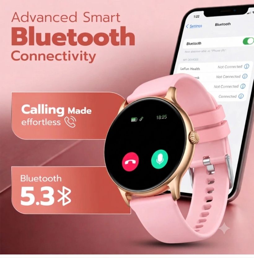 ROXTO Smart Round Pink Watch - Image 3