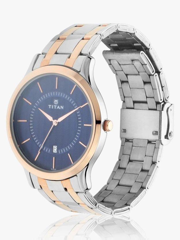 Titan Karishma Blue Dial Silver & Rose Gold Strap - Image 7