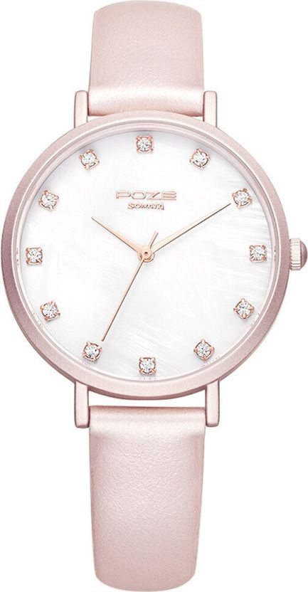 SONATA Poze White Dial Rose Gold Strap Watch - Image 8