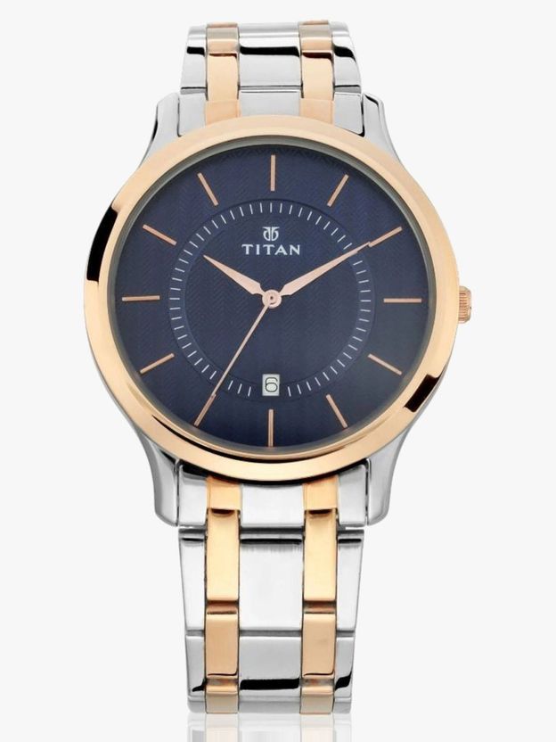 Titan Karishma Blue Dial Silver & Rose Gold Strap - Image 4
