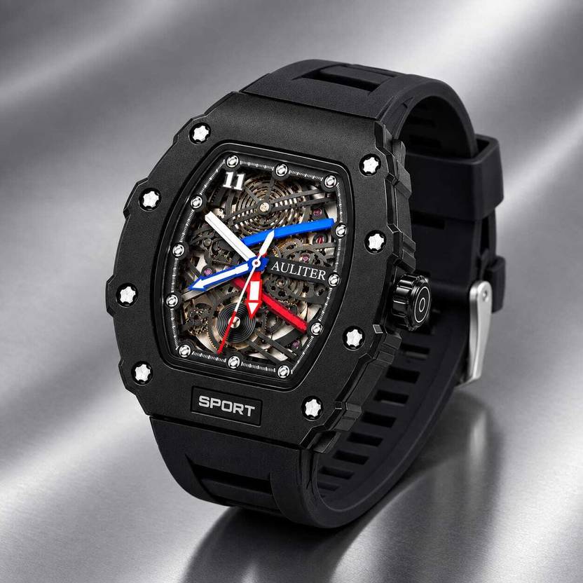 AULITER Sport Automatic Skeleton Watch Analog Watch  - For Men