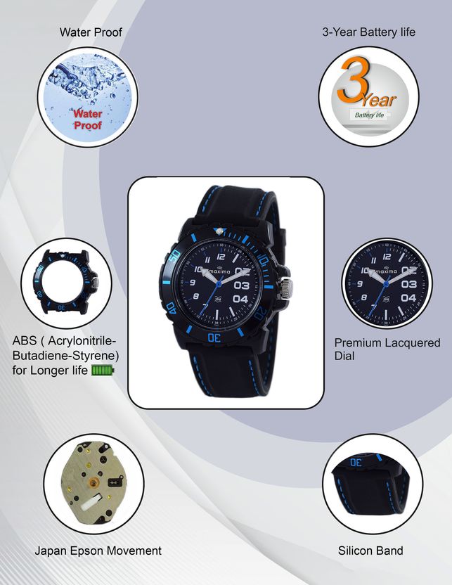 MAXIMA Hybrid Analog Watch - Men O-45844PPGW - Image 3