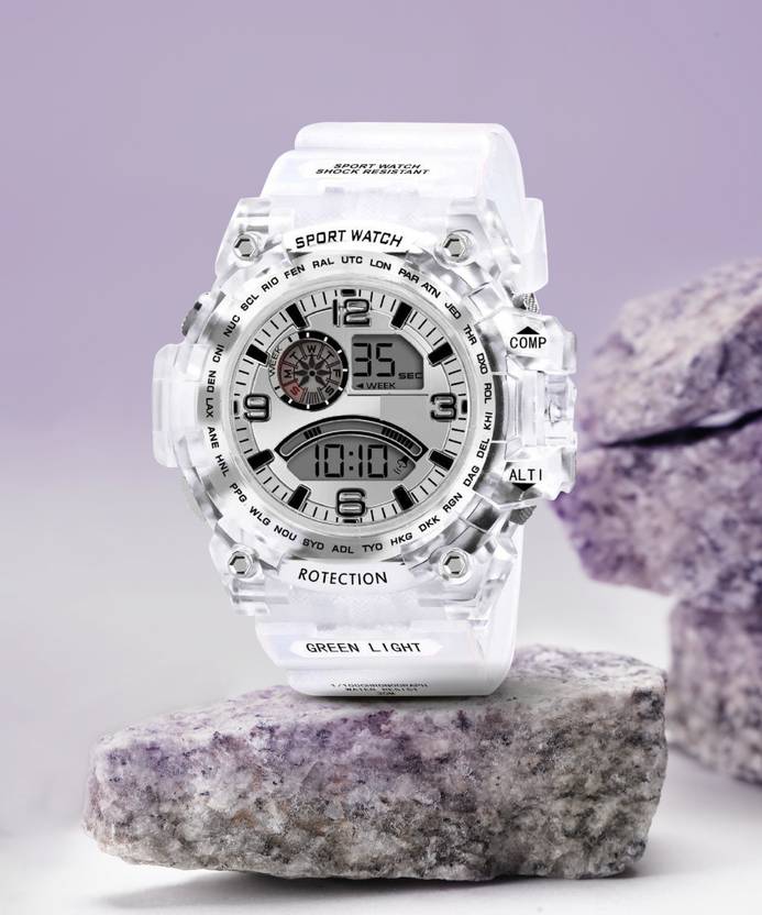 7-LED Light Alarm Premium Quality Semi Water&Shock Resistant WatchWrist Digital Watch  - For Men New Sports Digital Watch ( Day And Date And Time Chronograph )