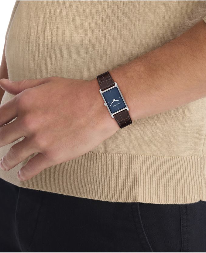 Calvin Klein Dapper Qtz Blue Rectangle Dial Men's Watch - Image 4