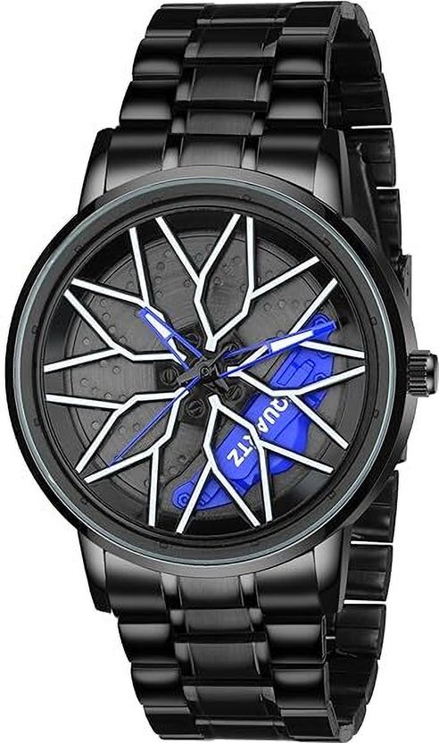 NIXEA NXX-1004 Men's Sporty Car Wheel Rim Dial Analog Watch - Image 6