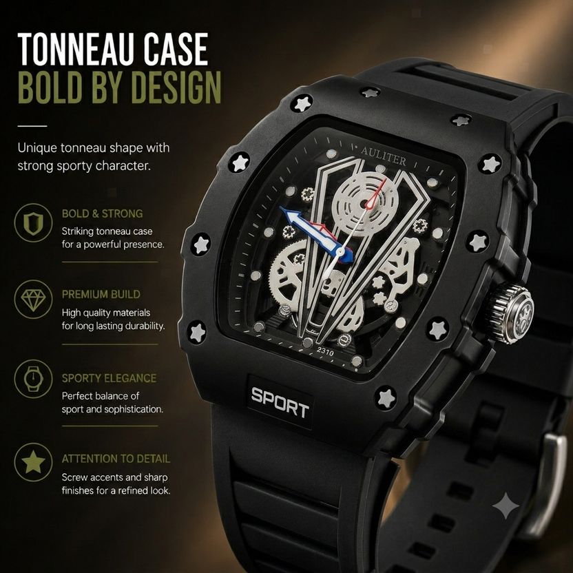 Pickme4u Chrono-Sport Tonneau Analog Watch - Image 2
