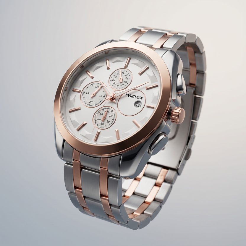 EVRGLOW Men's Stainless Steel Chrono Watch - Image 6