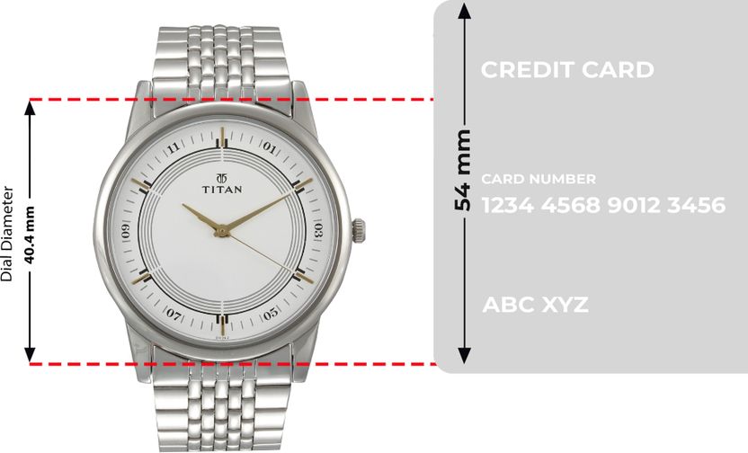 Titan Quartz White Dial Silver Metal Strap Analog Watch - Image 4