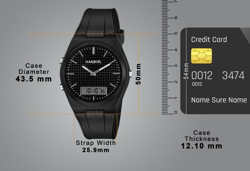 Harbor Contemporary Slim Analog-Digital Men's Watch - Image 3