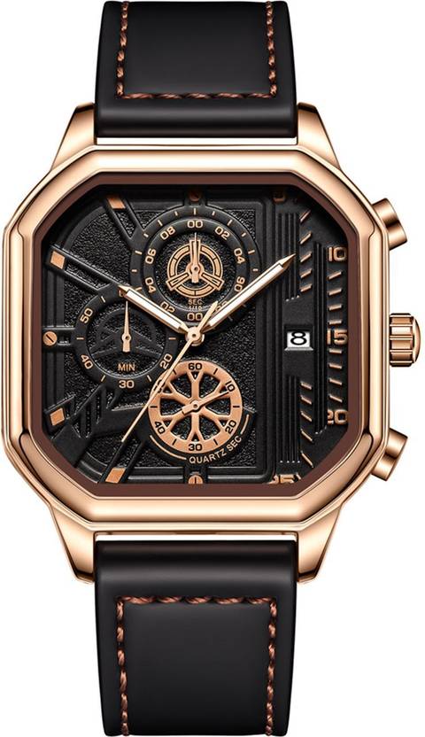 BIDEN Mens Watch Analog Chronograph Luxury Black Dial wrist Watch For Men Analog Watch  - For Men 0402